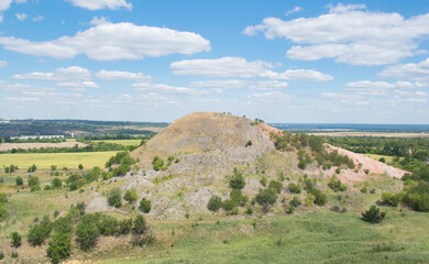 Obraz premium Waste heaps in eastern Ukraine