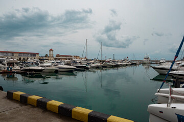 yachts in marina
