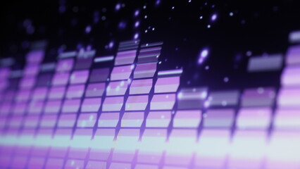 Obraz premium Music Equalizer bar. Audio waveform equalizer on screen black background. Music or sound wave on monitor. colorful sound visualizer abstract. gradient spectrum music graph. Digital graph glow in dark