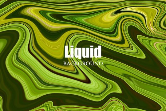 Green Fluid Flow Vector Geometric Abstract Dynamic Design