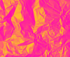 Fototapeta na wymiar Blurred texture of holographic foil. Vibrant neon lights on holographic texture.