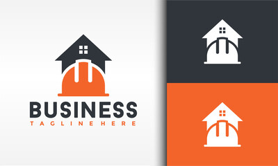 home construction helmet logo