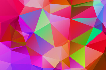 Fototapeta na wymiar Colorful purple vivid polygonal triangular background pattern