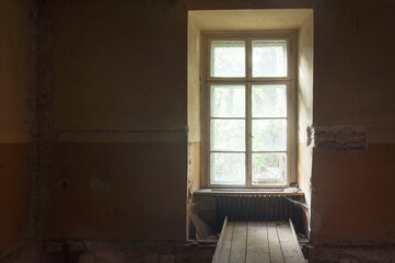 The abandoned old palace in Pilica in Poland