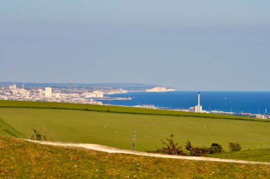 Shoreham and Brighton from Cissbury Ring