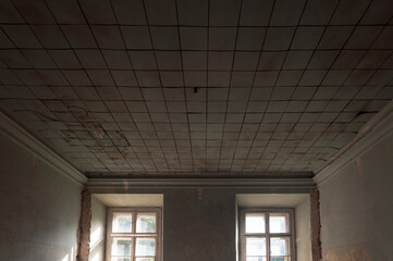 The abandoned old palace in Pilica in Poland