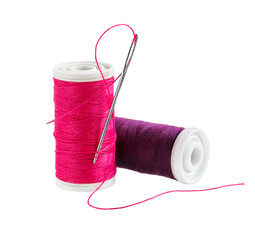 Sewing thread and needle.