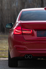behind a German car. Stops on