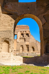 3rd century Baths of Caracalla (Terme di Caracalla), ruins of ancient Roman public baths, Rome, Italy