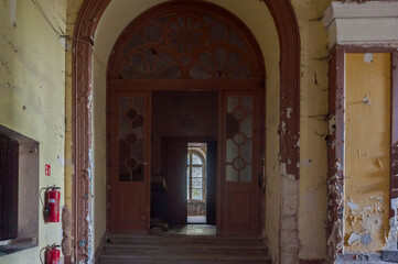 The abandoned old palace in Pilica in Poland