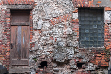 The abandoned old palace in Pilica in Poland