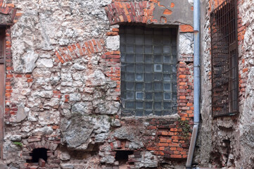 The abandoned old palace in Pilica in Poland