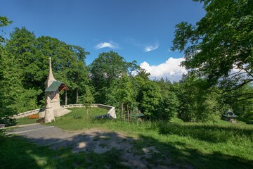 Hostyn. 11th stop and others of the Way of the Cross of Jurkovic. Czechia. Europe. 