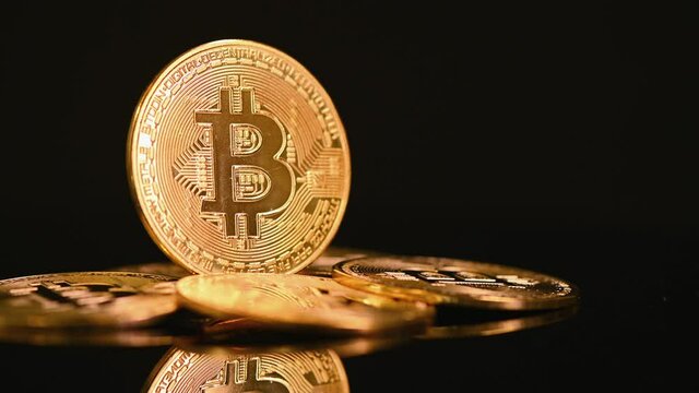 a group of bitcoin memorial coins