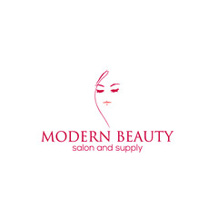 Beauty and hair shop logo design