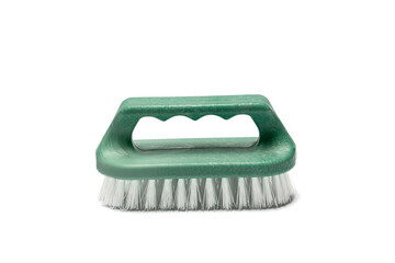 Stiff brush for cleaning around the house. From dirt and dust. On a white background.