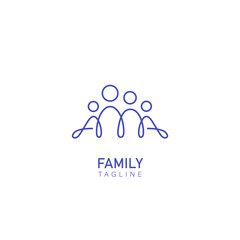 Family Concept Logo Symbol Design Template Flat Style Vector
