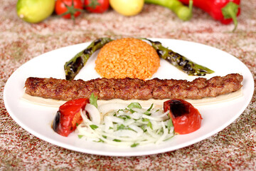 Photos of special and famous turkey barbecues for your restaurant and hotel menus adana kebab Fresh meat barbecue