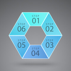 vector infographic hexagon