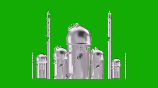 Ramadan Mosque Chroma animation Green Screen