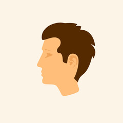 Flat Vector illustration of human head