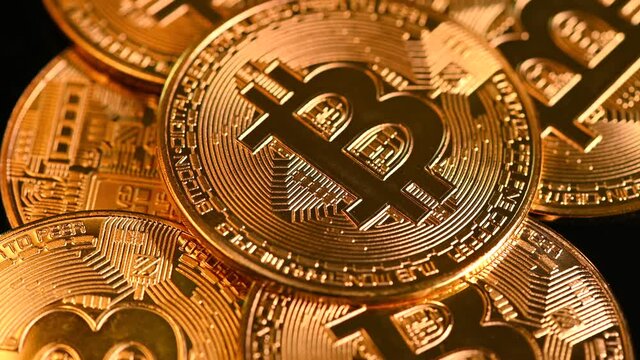 a group of bitcoin memorial coins