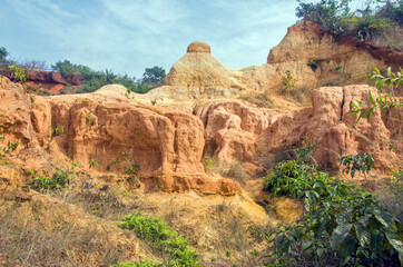 Fototapeta premium red rock canyon west bengal india