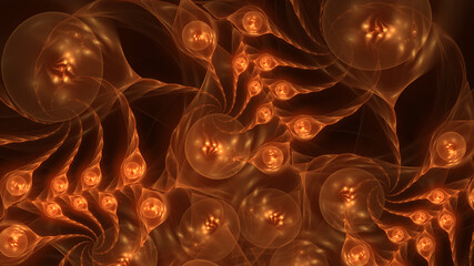 Abstract Computer generated Fractal design. A fractal is a never-ending pattern. Fractals are infinitely complex patterns that are self-similar across different scales. 2d rendering