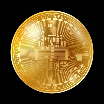 Empty coin gold background