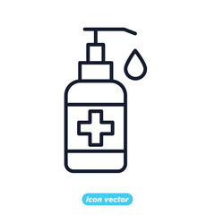 hand sanitizer icon. antiseptics disinfection symbol template for graphic and web design collection logo vector illustration