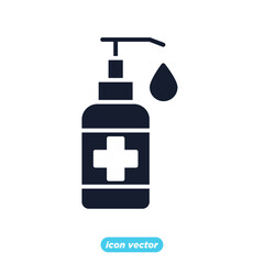 hand sanitizer icon. antiseptics disinfection symbol template for graphic and web design collection logo vector illustration