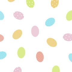 Pattern with color eggs vector