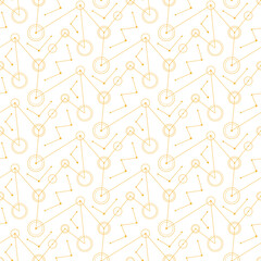abstract white mechanical circles lines. seamless pattern