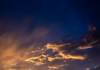 sunset sky with clouds