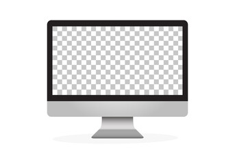 Screen mockup. Computer monitors,  with blank screen for design - vector