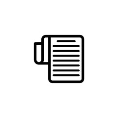 Clipboard icon vector. Task icon isolated, Extra options. Application form. Fill in the form. Report. Office documents, Survey form on clipboard symbol, outline style pictogram on white background