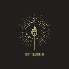 Christian illustration. Light After Darkness. Adopted as the motto of the entire Protestant Reformation