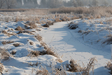 Czech winter landscape, Czech Republic, Pilsen region