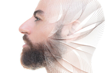 A digitally processed portrait of a man