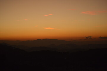 sunset in the mountains