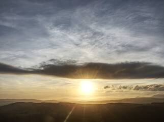 Sunset silhouette from Gummer's How UK