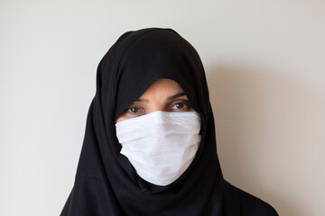 young hijab woman portrait photo. muslim