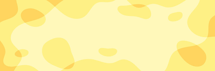 Vector bright background with copy space. Trendy design. Abstract shapes colored in overlap style. Long horizontal banner.