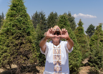 shaman from oaxaca Mexico meditating