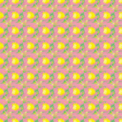 symmetrical abstract hand-drawing seamless pattern with flower elements . Textured background for poster, postcard, textile, wallpaper template.