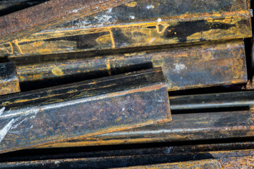 close up of a rusty metal plate