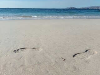 footprints in the sand