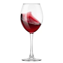 Keuken foto achterwand Rode wijn in glas geïsoleerd op een witte achtergrond, volledige scherptediepte, uitknippad © grey