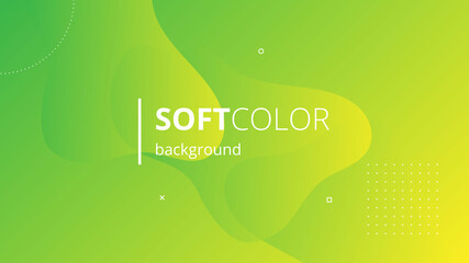Modern Background with Soft Green Yellow Gradient Color and Fluid Liquid Element