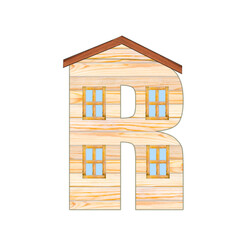 Obraz na płótnie Canvas House built in the shape of the letter R